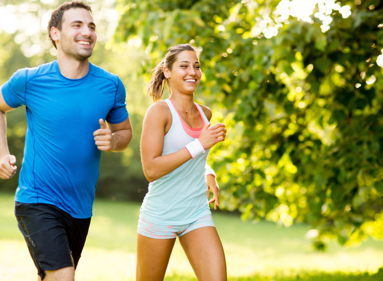 pain prevention for young running couple