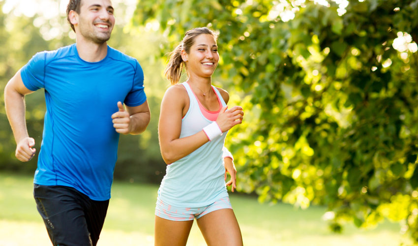 pain prevention for young running couple